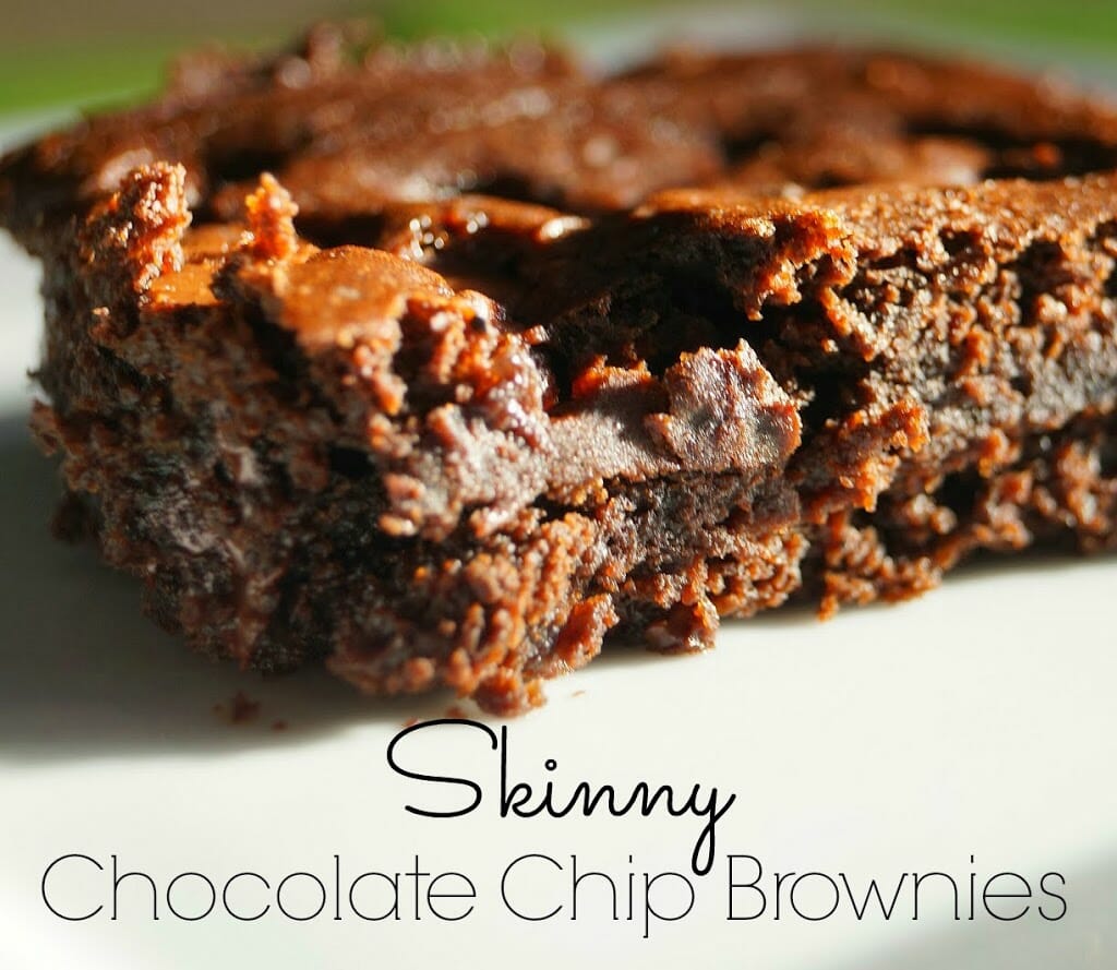 Skinny Chocolate Chip Brownies