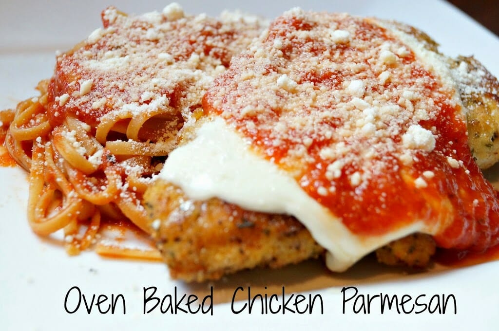 Healthier Oven Baked Chicken Parmesan