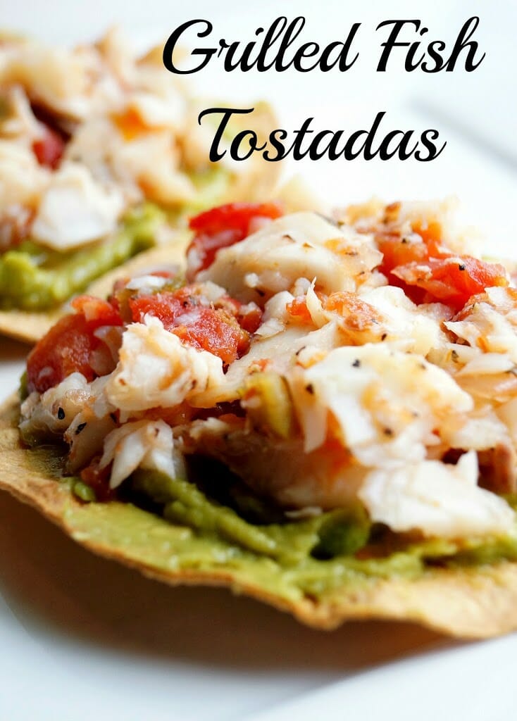 Grilled Fish Tostadas, 21 Day Fix and Weight Watchers Recipe