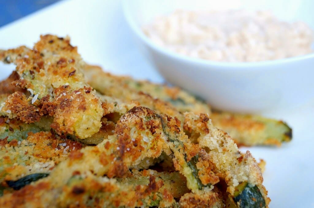 Battered and Baked Zucchini Fries 