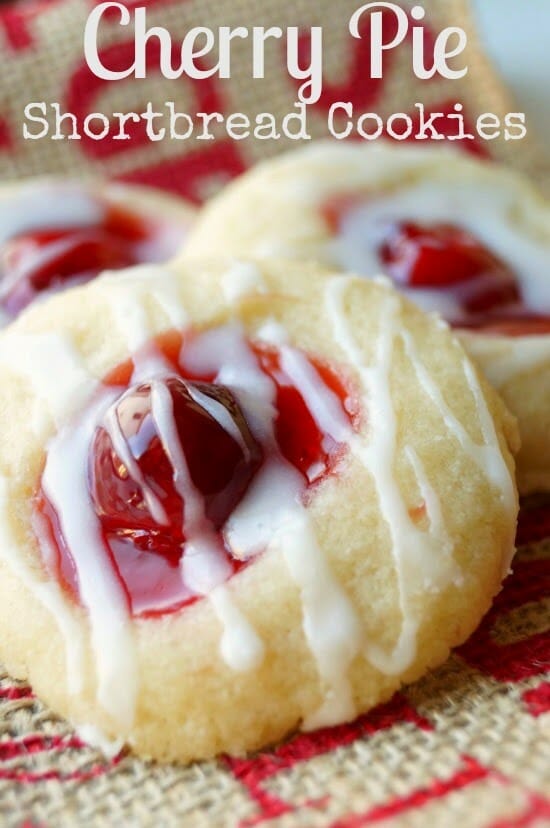 Cherry Pie Shortbread Cookies