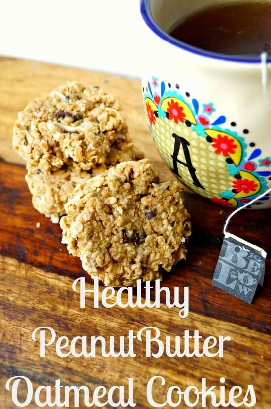Healthy Peanut Butter Oatmeal Cookies #ad #SweetWarmUp