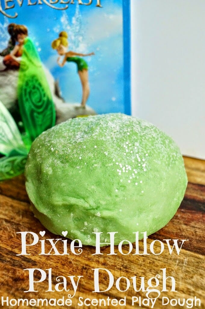 Tinker Bell's Pixie Hollow Play Dough A fun and inexpensive way to make homemade scented and glittery play dough!