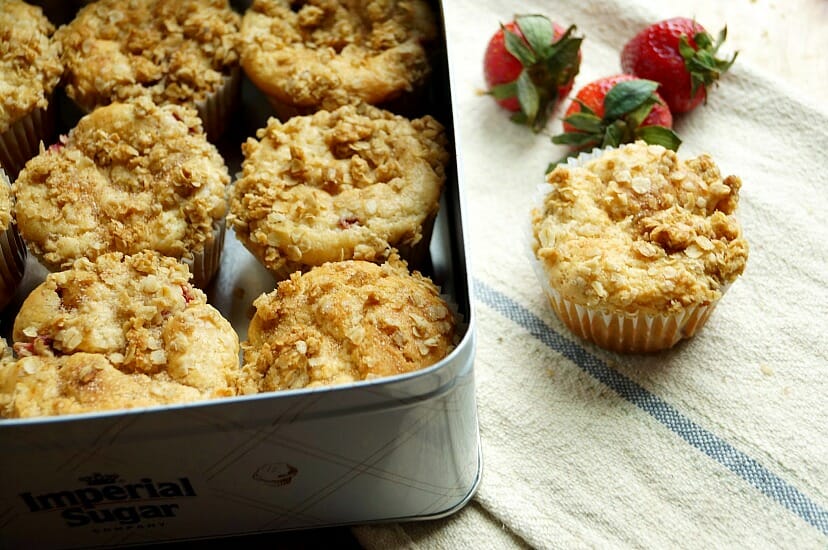Strawberry Coffee Cake Streusel Muffins