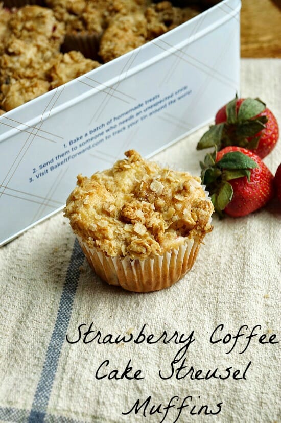 Strawberry Coffee Cake Streusel Muffins #ad #mccafemyway