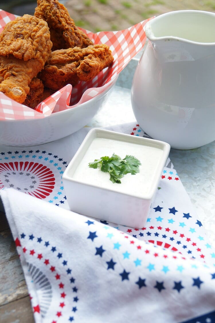 Spicy Cilantro Ranch Dressing is a delicious salad topping or dipping sauce for chicken! 