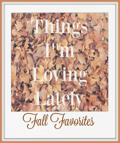 What I'm Loving Lately- Fall Edition 