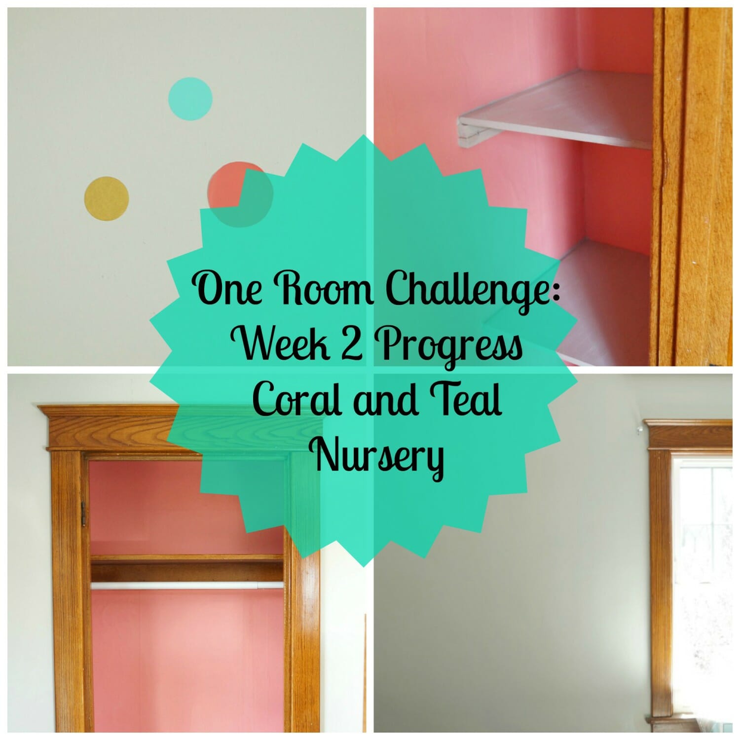 One Room Challenge: Week 2 Coral and Teal Nursery Progress