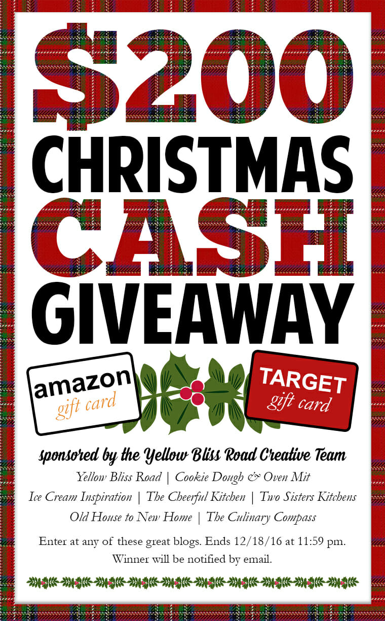 $200 Christmas Cash Giveaway Sponsored by the Yellow Bliss Road Creative Team!