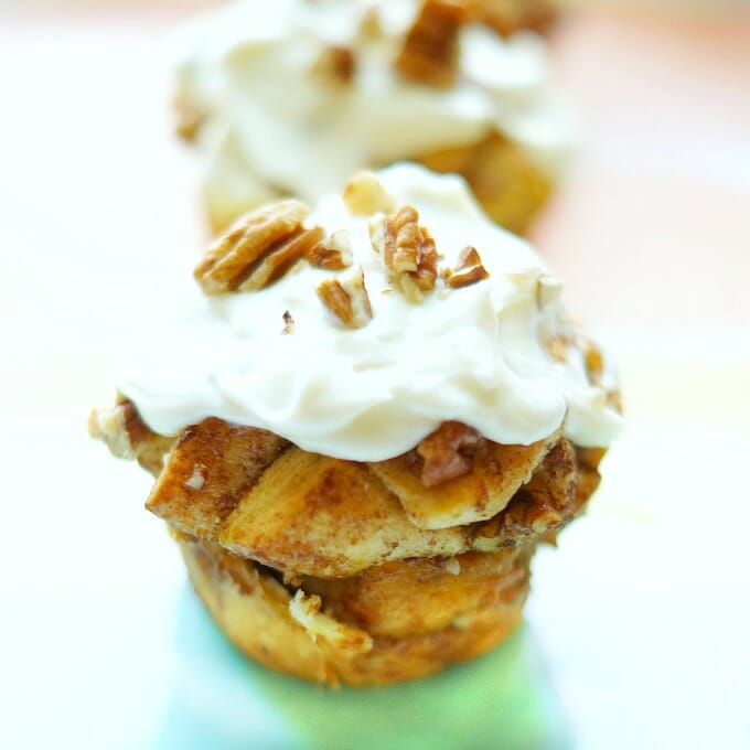 Cinnamon Roll Muffins with Cream Cheese Frosting