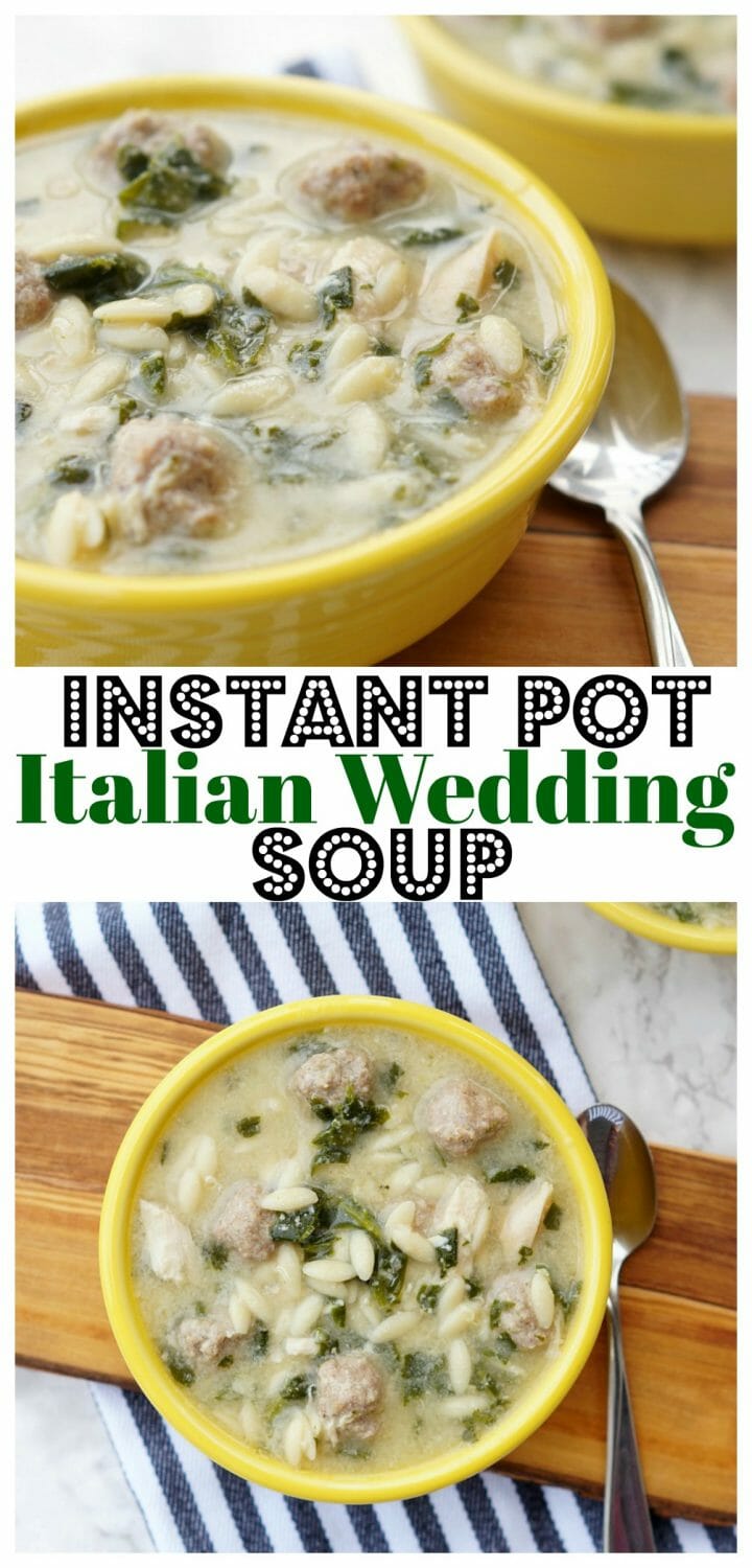 Instant Pot Italian Wedding Soup made in the Instant Pot in four minutes! 