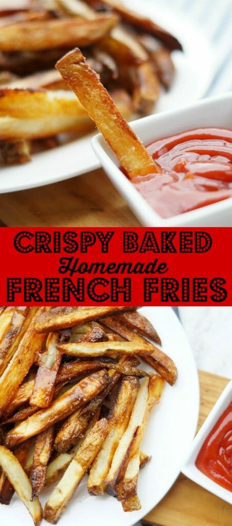 Healthy Baked French Fries made in the Oven 