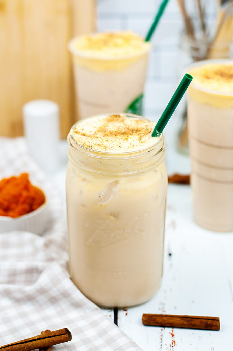 Starbucks Iced Chai with Pumpkin Cream Cold Foam 