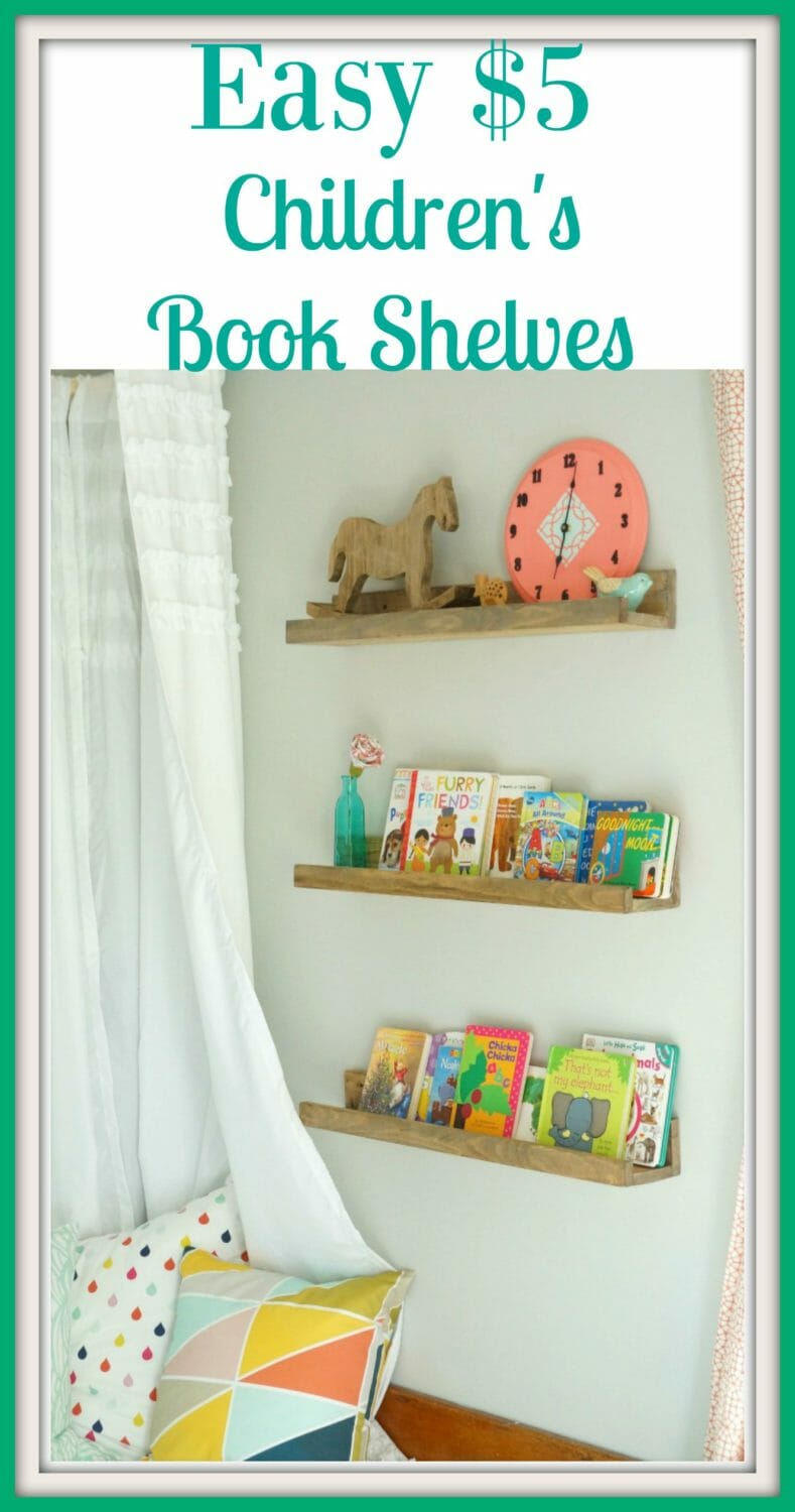 Easy DIY Book Shelves that Cost Less than $5 a Shelf!