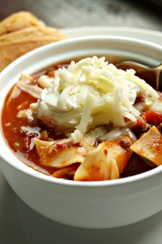 Easy Lasagna Soup - Old House to New Home