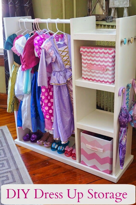 Easy and Inexpensive DIY Dress Up Storage Center 