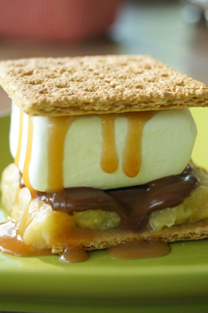 Easy 5 Ingredient Grilled Banana Fosters S'mores