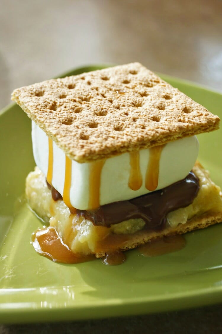 Easy 5 Ingredient Grilled Banana Fosters S'mores