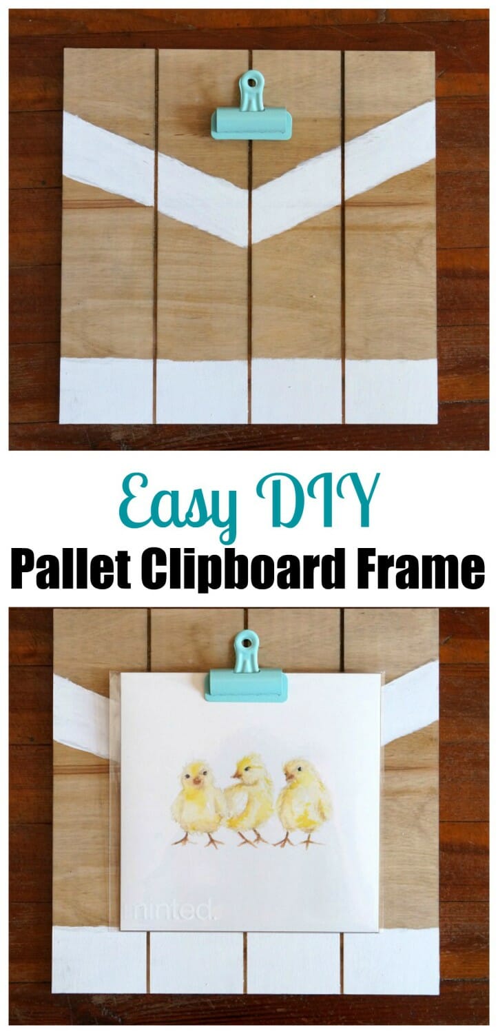 Easy DIY Pallet Clipboard Frame