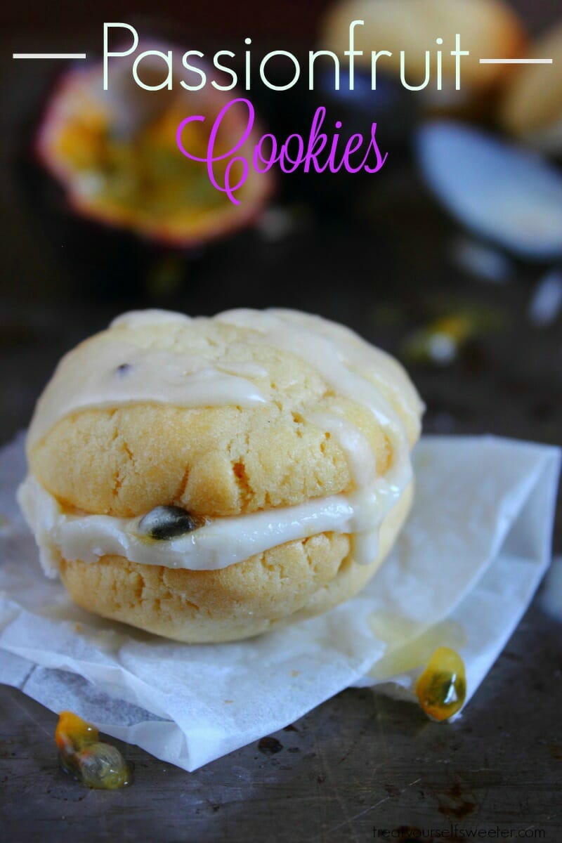Passionfruit Cookies; sweet, easy-to-make passionfruit cookies that are perfect for morning, afternoon (and midnight!) snacks