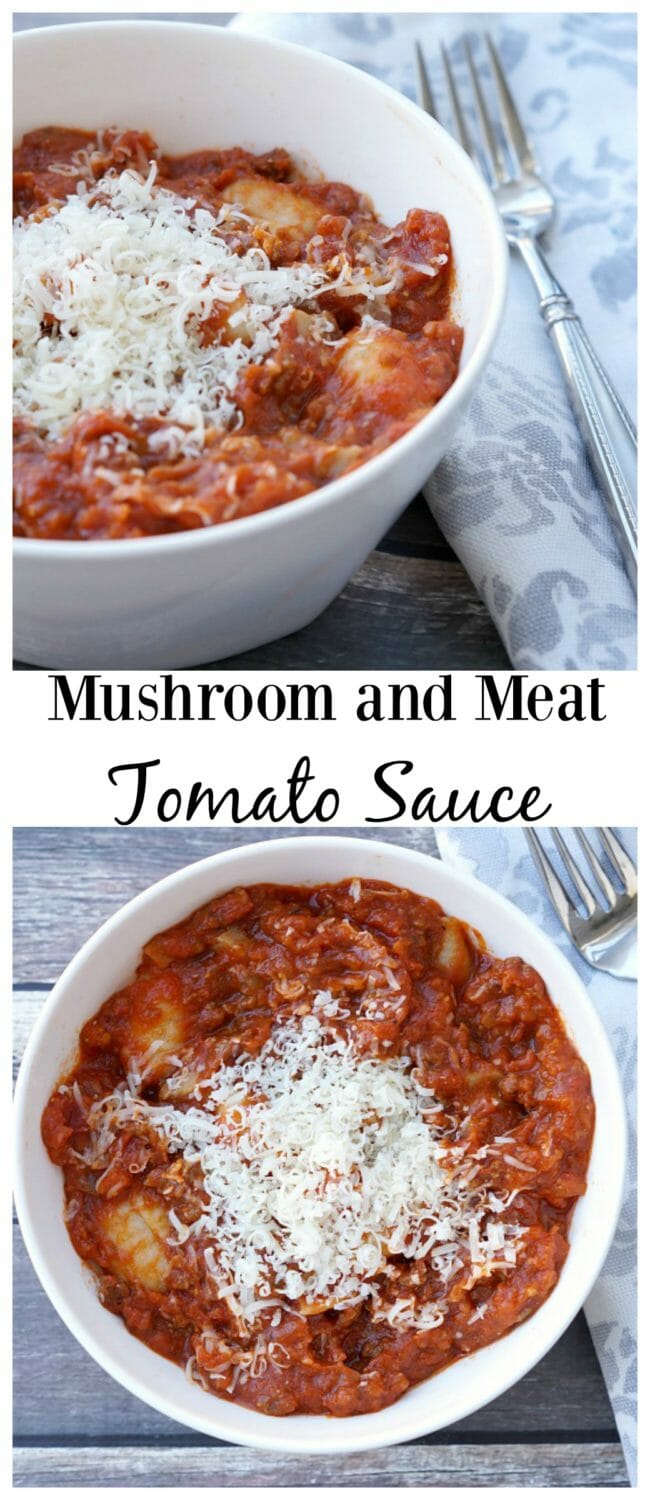 Mushroom and Meat Tomato Sauce 