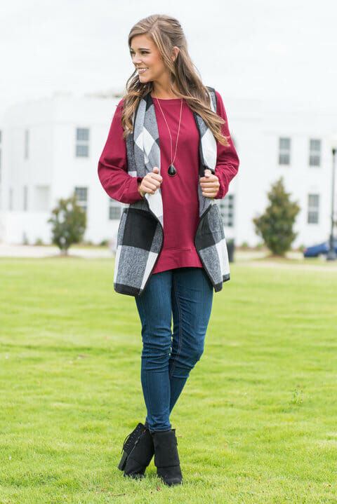 The Mint Julep Boutique's Slouchy Dolman Tunic in Wine
