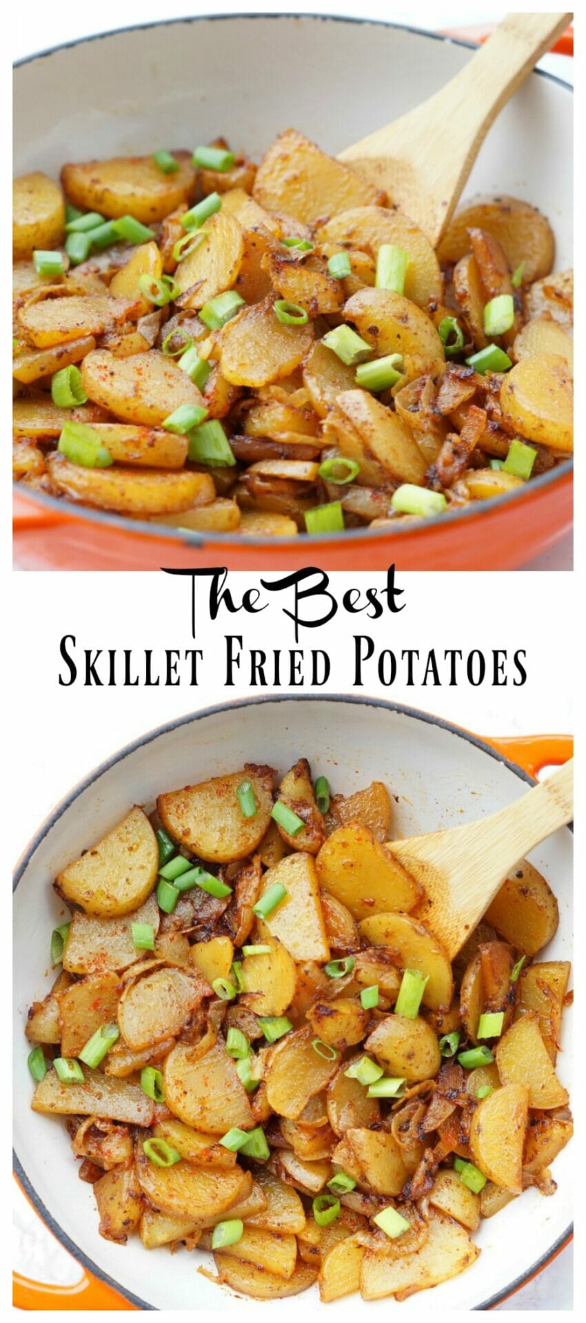 The Best Skillet Fried Potatoes with Two Secret Ingredients that make these perfect! 