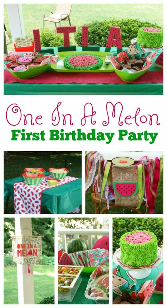 One In A Melon First Birthday Party Theme For a Girl 