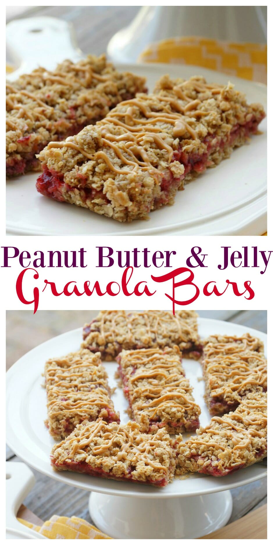 Simple Homemade Peanut Butter and Jelly Granola Bars