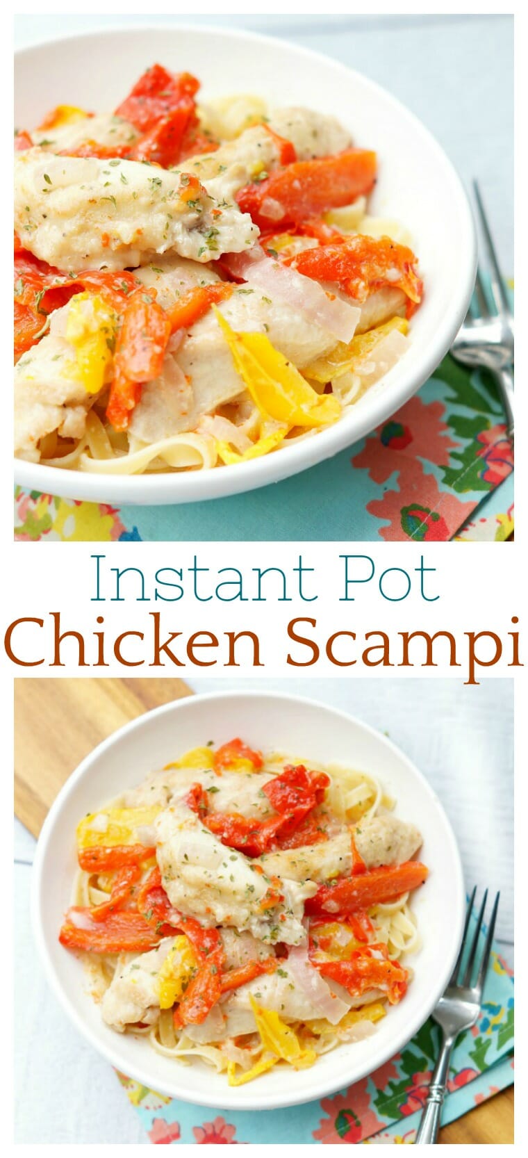 Instant Pot Chicken Scampi, a delicious and quick chicken recipe made in the Instant Pot