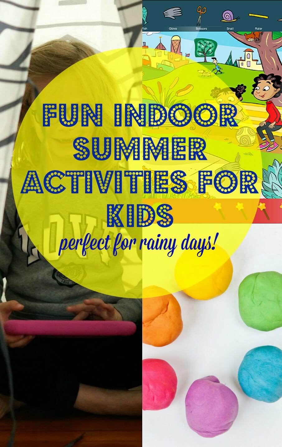 Fun Indoor Summer Activities for Kids, no prep ideas that are perfect activities for rainy days!