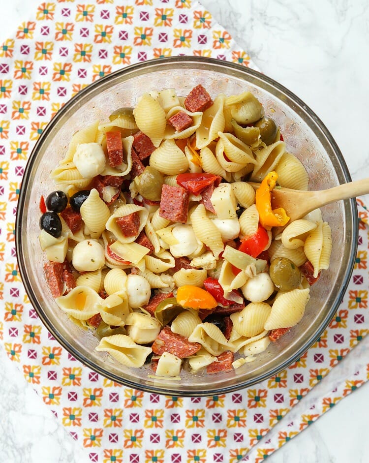Antipasto Pasta Salad, this is the easy pasta salad recipe you've been looking for!