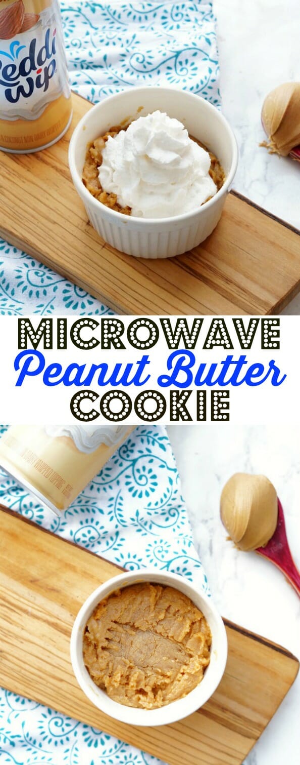 Non-Dairy Microwave Peanut Butter Cookie in a Mug