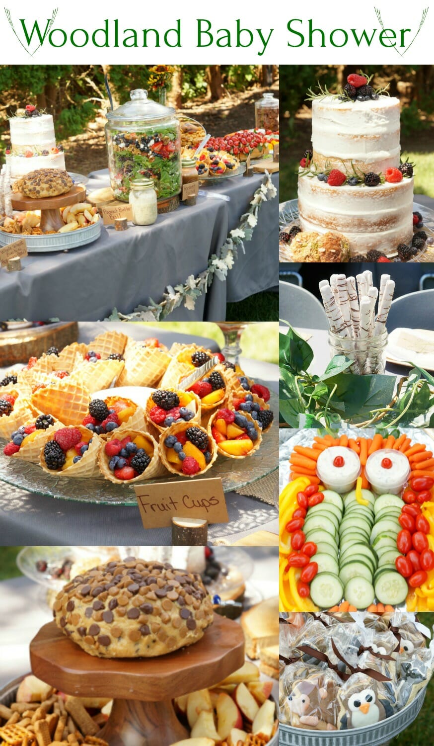 woodland themed baby shower food