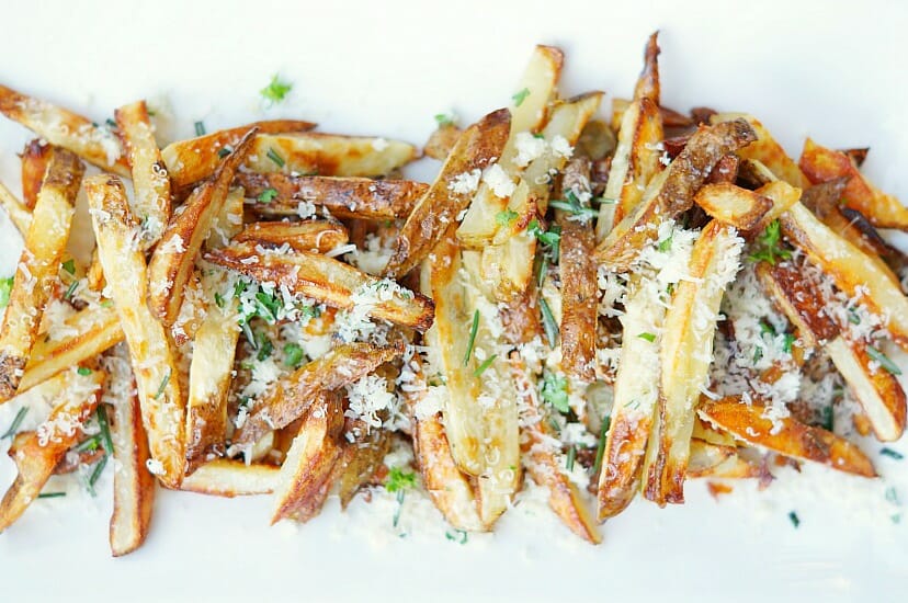 Healthy Baked French Fry recipe with Parmesan and Garlic 