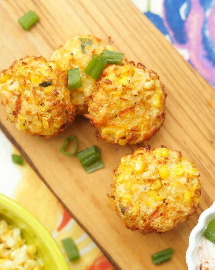 Cheesy Baked Corn Fritters